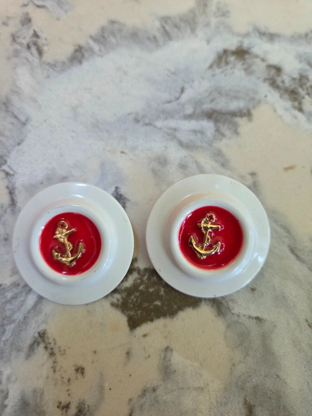 Attention Sailor Ladies-Pretty Vintage Anchor Earrings